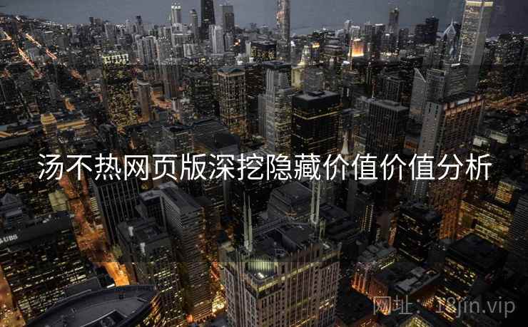 汤不热网页版深挖隐藏价值价值分析