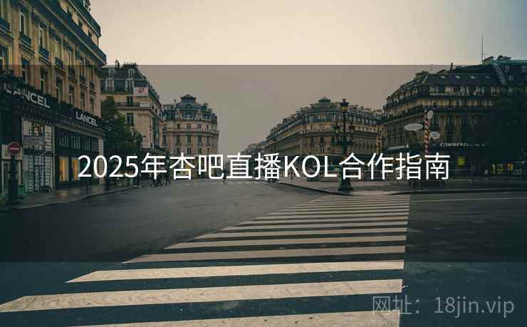 2025年杏吧直播KOL合作指南